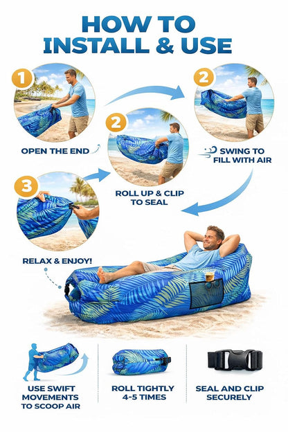 AirLounge Pro™ — No Pump. No Effort. Just Relax.