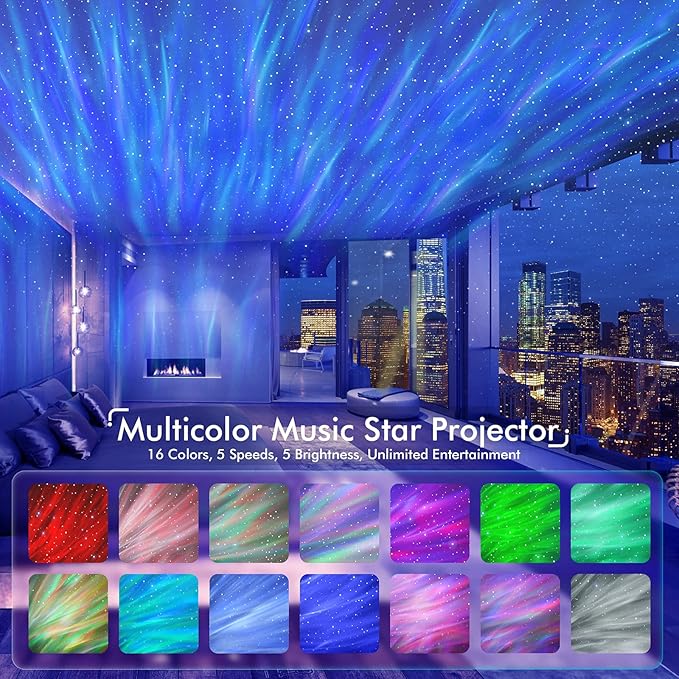 AuroraDream™ – Northern Lights Projector with Bluetooth Speaker