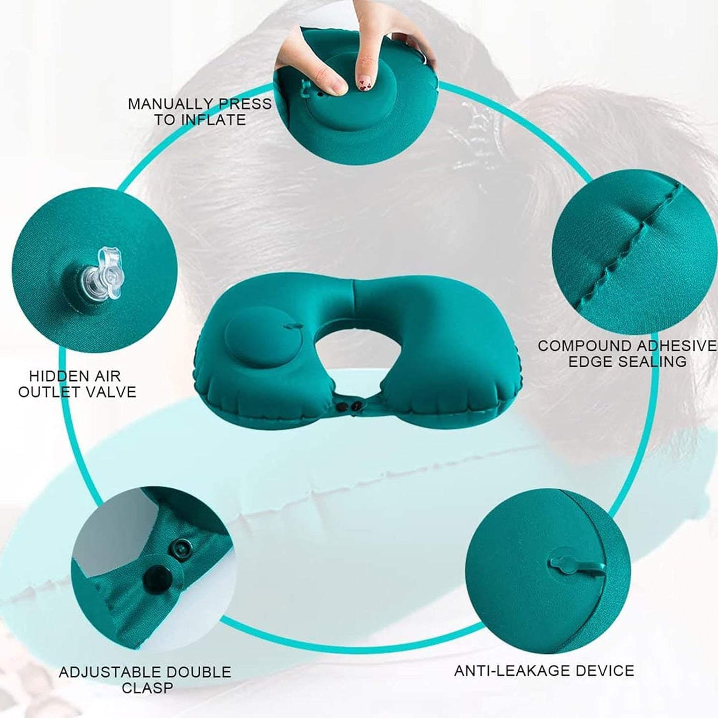 CloudRest™ Inflatable Travel Pillow